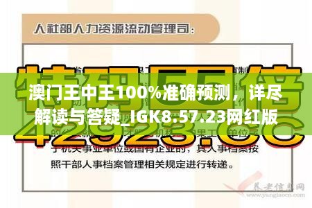 澳門王中王100%正確答案最新章節(jié)｜最佳精選解釋落實